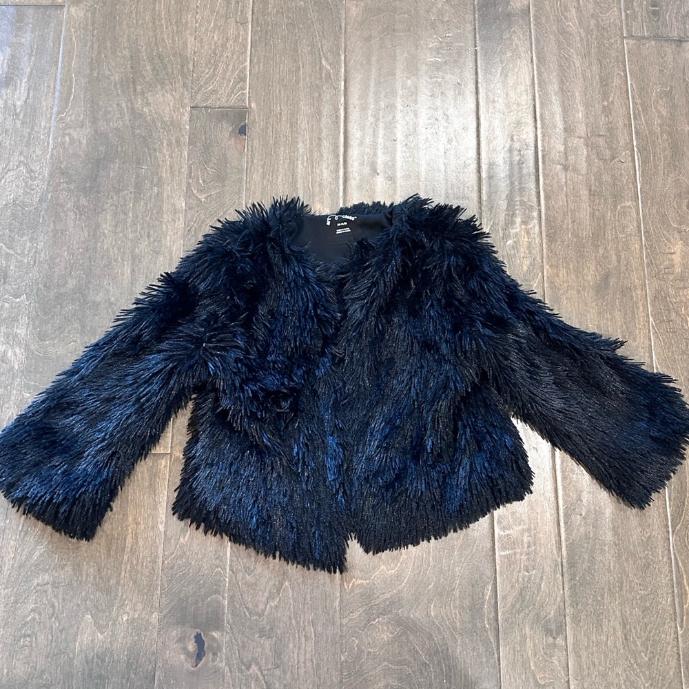 Fuzzy black sweater from art class girls size XS